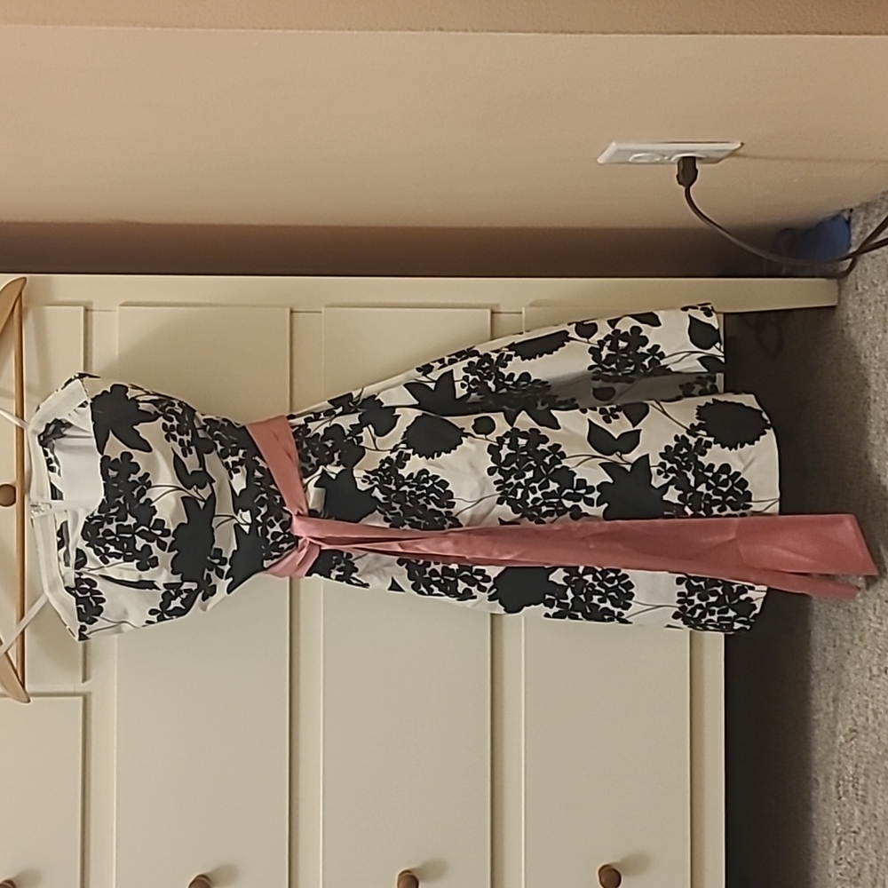 Le Chateau Strapless Floral Dress